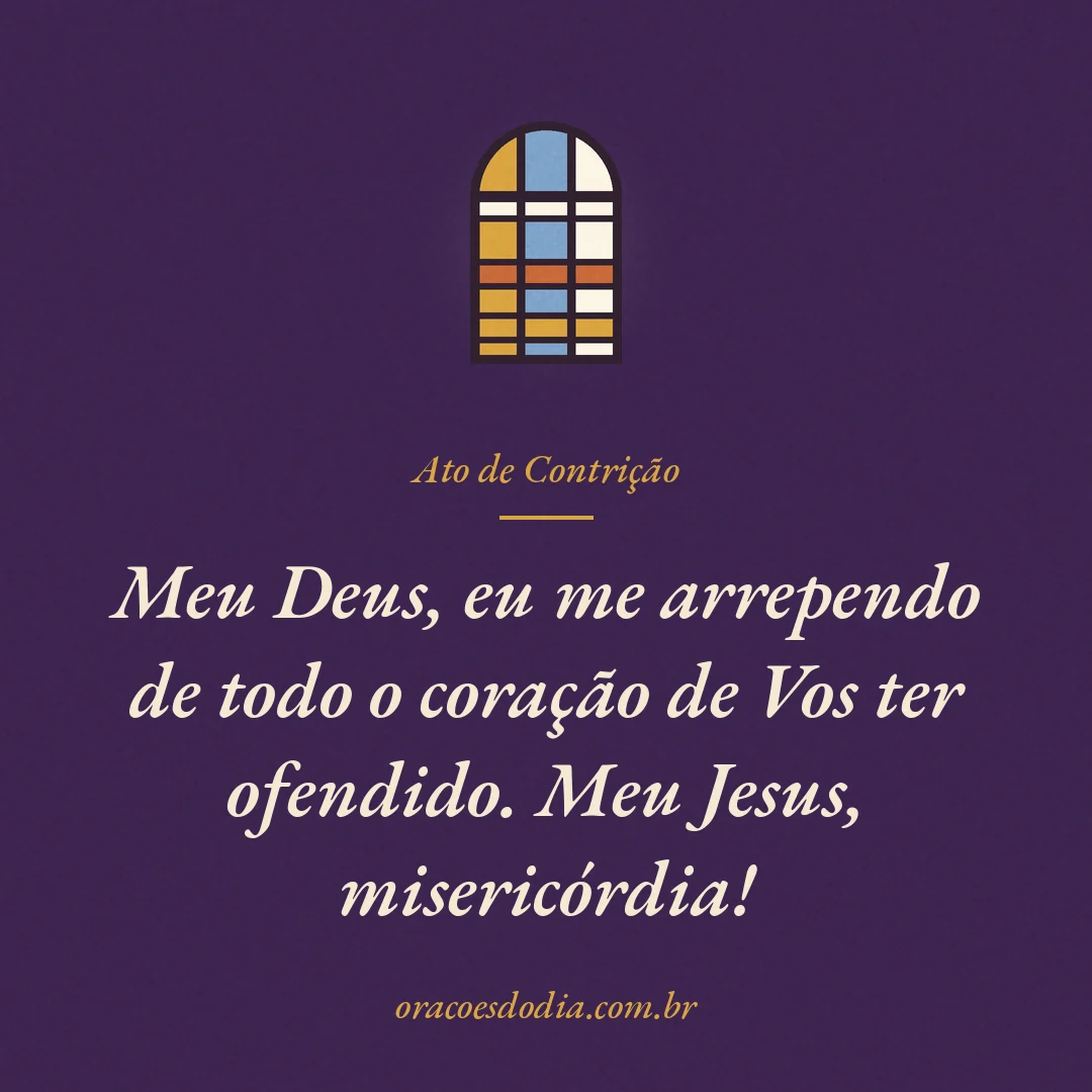 Imagem com o ato de contrição para compartilhar