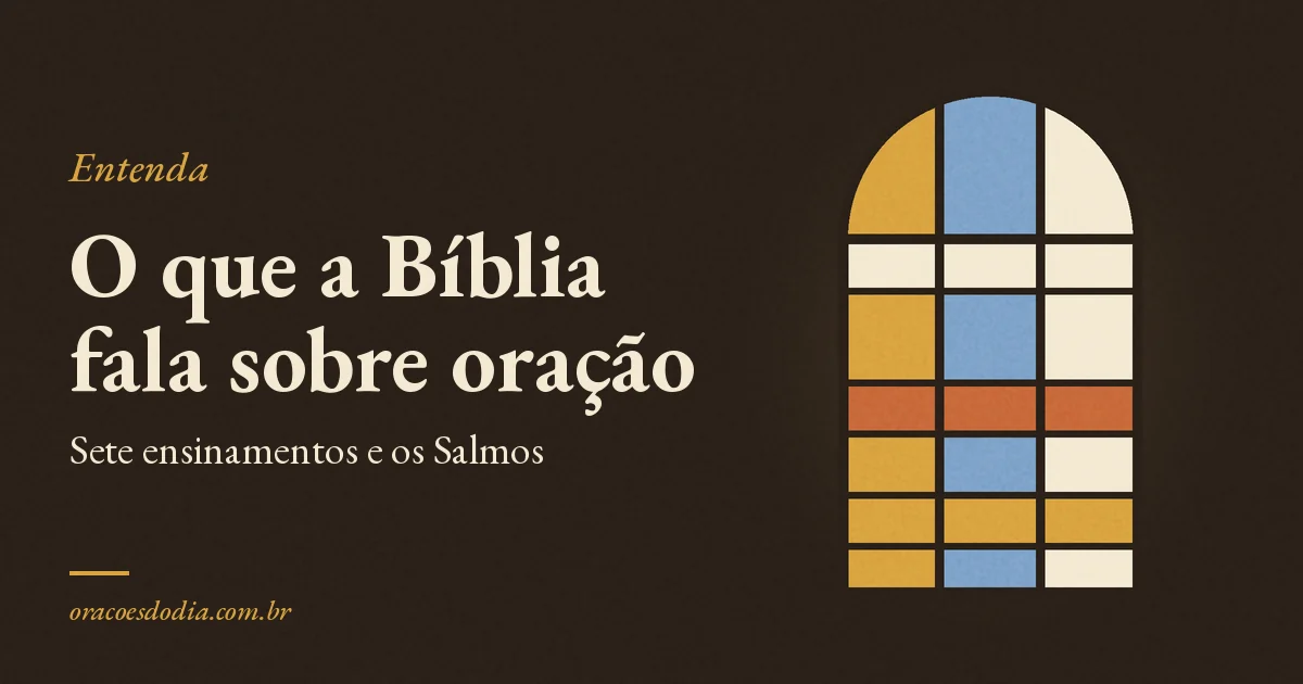 Vitral de igreja ilustrando o que a Bíblia fala sobre oração
